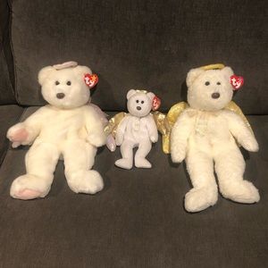 Lot of 3 Halo Angel Ty Beanie Baby Plush NWT